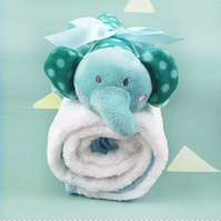 Дитяче покривало з облямівкою + іграшка Слон, CLBL02-B.solve