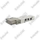 Пневморозподілювач SMC SY5120-5Y0-01F-Q, 5/2, 24VDC, фото 3