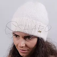 Молодежная теплая шерстяная шапка Sofi SF20216 Белый