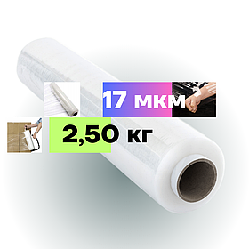 ПАКУВАЛЬНА СТРЕТЧ-ПЛІВКА EFEKT PLUS (ПРОЗОРА ПЕРВИННА РУЧНА) 17 МКМ, 500 ММ, 2,5 КГ, 325 М