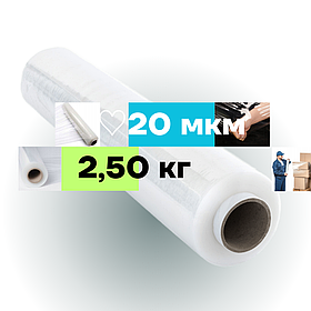 ПАКУВАЛЬНА СТРЕТЧ-ПЛІВКА EFEKT PLUS (ПРОЗОРА ПЕРВИННА РУЧНА) 20 МКМ, 500 ММ, 2,5 КГ, 275 М