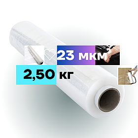 ПАКУВАЛЬНА СТРЕТЧ-ПЛІВКА EFEKT PLUS (ПРОЗОРА ПЕРВИННА РУЧНА) 23 МКМ, 500 ММ, 2,5 КГ, 240 М