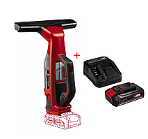 EHA Потужний акумуляторний пристрій для миття вікон Einhell BRILLIANTO : з АКБ 18 V 2.5 Ah+ЗП, ширина насадки 280 мм (3437100)