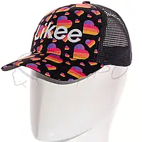 Бейсболка детская кепка летняя на сетке с регулировкой размера Likee SUBD21879 Черный