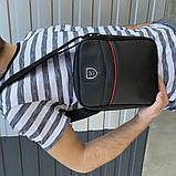 Чоловіча барсетка чорна Phillip Plein (Філіп Пляйн) сумка через плечі, фото 6