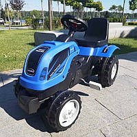 Педальный трактор для детей с прицепом Сидение регулируется в зависимости от роста ребенка цвет синий