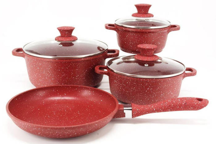 Набор кастрюль 7 предметов МРАМОР (ID#1847362394), цена: 2045.25 ...