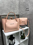 АКЦІЯ. Пудра —  комплект сумка + клатч — на блискавці, зі знімним ременем у комплекті (2010), фото 3