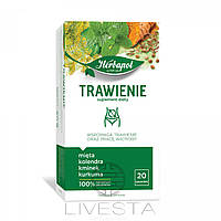 Дієтична добавка Трав'яний чай для покращення травлення Herbapol, 20 пак. по 2 г