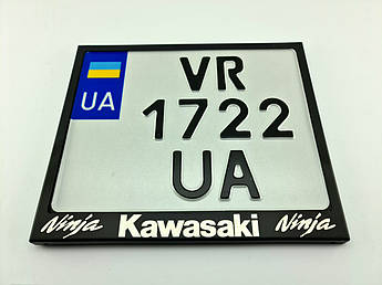 Рамка для монономера Kawasaki Ninja black метал