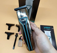 Бритва-триммер мужской беспроводной для бороды акумуляторная машинка для стрижки волос беспроводная VGR V-008
