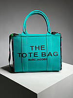 Женская сумка Марк Джейкобс синяя Marc Jacobs Medium Tote Bag Emerald