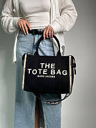 Жіноча сумка Марк Джейкобс чорна Marc Jacobs Medium Tote Bag Black/Cream