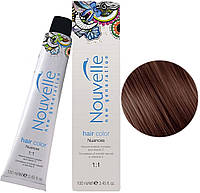 Краска для волос 5.35 Nouvelle Hair Color Светло-золотистый коричневый красного дерева 100 мл