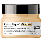 Маска для відновлення волосся золота LOreal Absolut Repair Gold Quinoa Golden NEW DESIGN 250 мл