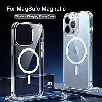 Прозрачный чехол MagSafe для iPhone 14 Pro max, силиконовый чехол для айфон 14 про мах