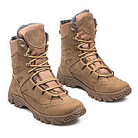 Берці військові шкіряні койот зимові шкіряні берці берці на хутрі чоловічі теплі берці жіночі військові берці