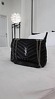 Женская сумка Yves Saint Laurent Excellent Bag (Черная) Сумка Кросс Боди эко кожа 2 отделения на цепочках YSL