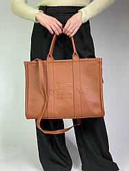 Жіноча сумка Марк Джейкобс коричнева Marc Jacobs Big Tote Bag Brown Leather