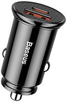 Автомобильное зарядное устройство Baseus Circular Plastic USB, Type-C PD3.0, QC4.0 Black (CCALL-YS01)