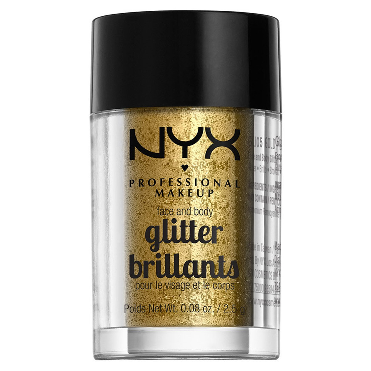 Глиттер для лица и тела NYX Face & body glitter №05 (gold) 2.5 мл - фото 1 - id-p1898007124
