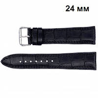 Ремінець шкіряний 648 24x20 XL чорний крокодил