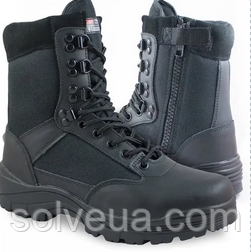 Черевики тактичні демісезонні Mil-Tec Side zip boots на блискавці чорні 12822102 .solve