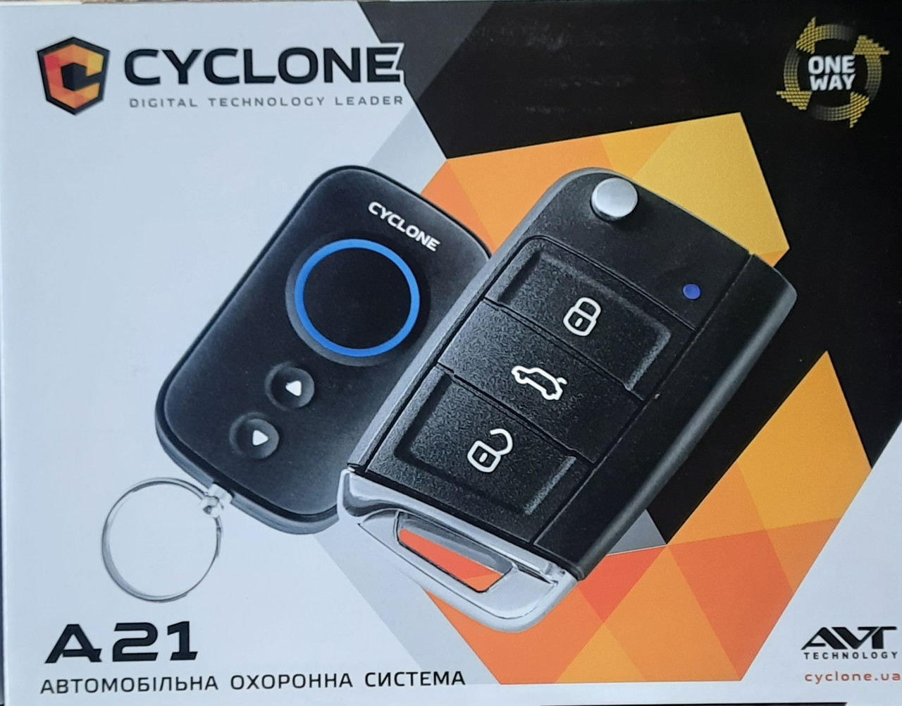 Сигналізація одностороння Cyclone A21 з турботаймером і закриттям вікон (доводчики скла)