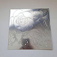 Наклейка на стіну дзеркальна акрил  квіти 35*22 декор 8682, фото 7