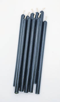 6 шт Чорна воскова свічка, 2 години 30 хвилин Код/Артикул