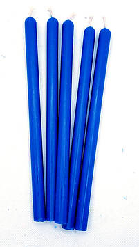 5 шт Сині воскові свічки, 2 години 30 хвилин Код/Артикул