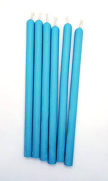 5 шт Блакитні воскові свічки, 2 години 30 хвилин Код/Артикул
