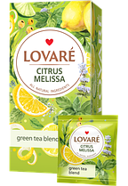 Чай LOVARE 24х1,5 г Citrus Melissa зелений у пакетиках