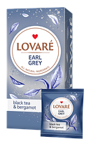 Чай LOVARE 24х2г чай чорний цейлонський Earl Grey з ароматом бергамоту