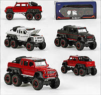 Машинка металева дитяча Mercedes-Benz G63 AMG 6x6, позашляховик, червоний, Автоексперт, 1:24, світло, інерція, відкриваються, фото 5