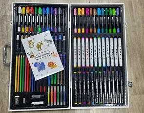 Дитячий набір для малювання на 96 предметів у металевій валізі набір для творчості