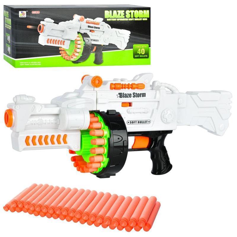 Дитячий бластер-пулемет Zecong Toys «Blaze Storm» з м'якими кулями/7019