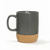 Чашка керамічна МВМ MY HOME з підставкою 320 мл Сіра (KP-14 GRAY)