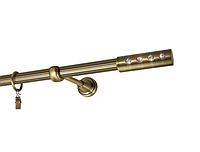 Карниз MStyle для штор металлический однорядный труба рифленая 19 мм Антик Алюр 240 см