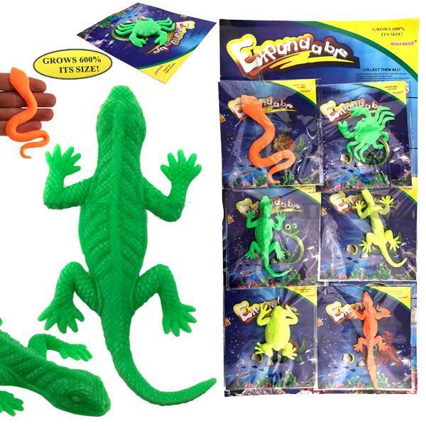 Іграшка що росте у воді Змія Жаба Ящірка Краб 6 шт, фото 1