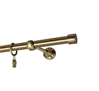 Карниз MStyle для штор металлический однорядный труба гладкая 19 мм Антик Рулло 200 см