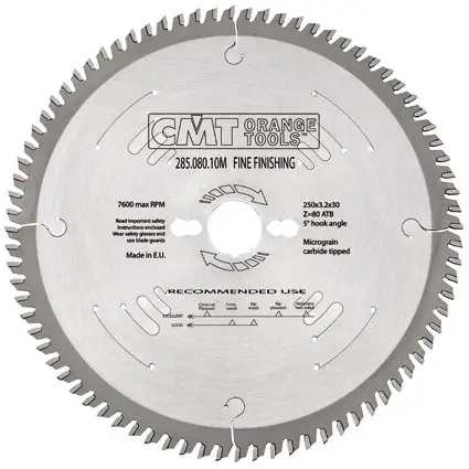 Пильний диск для поздовжнього і поперечного пиляння D = 250 мм (СМТ)