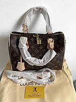 Сумка женская Louis Vuitton Speedy 25 Premium (коричневая) Gi92020 модная стильная изящная сумочка экокожа