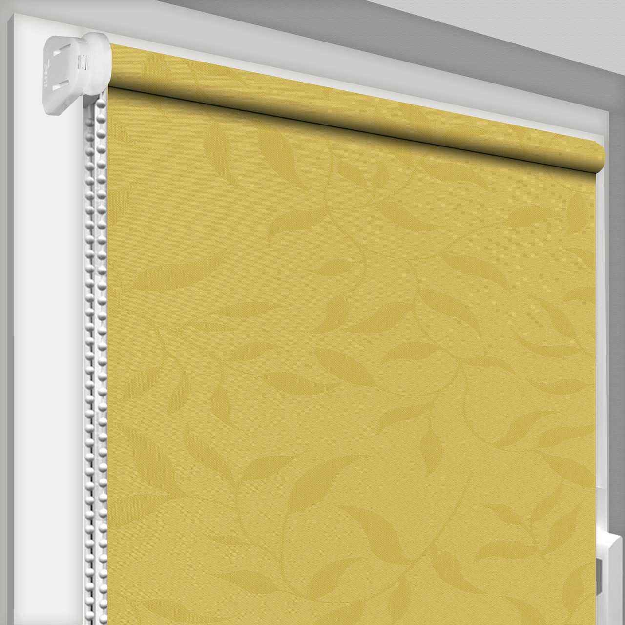 Рулонна штора відкритого типу DecoSharm Натура 1895 Жовтий Найкраща якість, фото 1