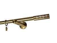 Карниз MStyle для штор металлический однорядный Антик Алюр труба гладкая 19 мм кронштейн цылиндр 160 см