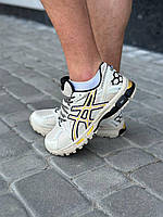 Мужские летние кроссовки Asics Gel-Kahana Beige Gold (бежевые с черным) качественные спортивные кроссы art0419
