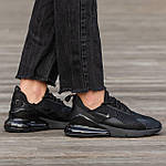 Чоловічі кросівки Nike Air Max 270 Black/White (чорні з білим) легкі зручні спортивні кроси сітка І1339 top, фото 10