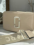 Жіноча подарункова сумка Marc Jacobs The Snapphot Total Beige (бежева) KIS02022 стильна сумочка Марк Якобс top, фото 7