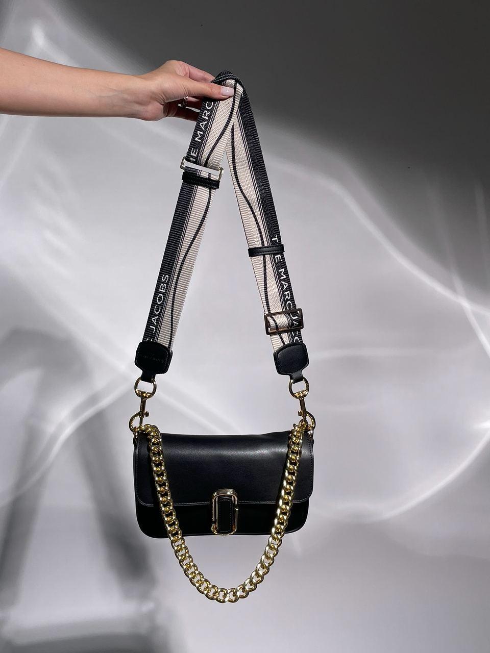 Жіноча подарункова сумка крос-боді Marc Jacobs The J Marc Shoulder Bag Black (чорна) KIS02174 модна top