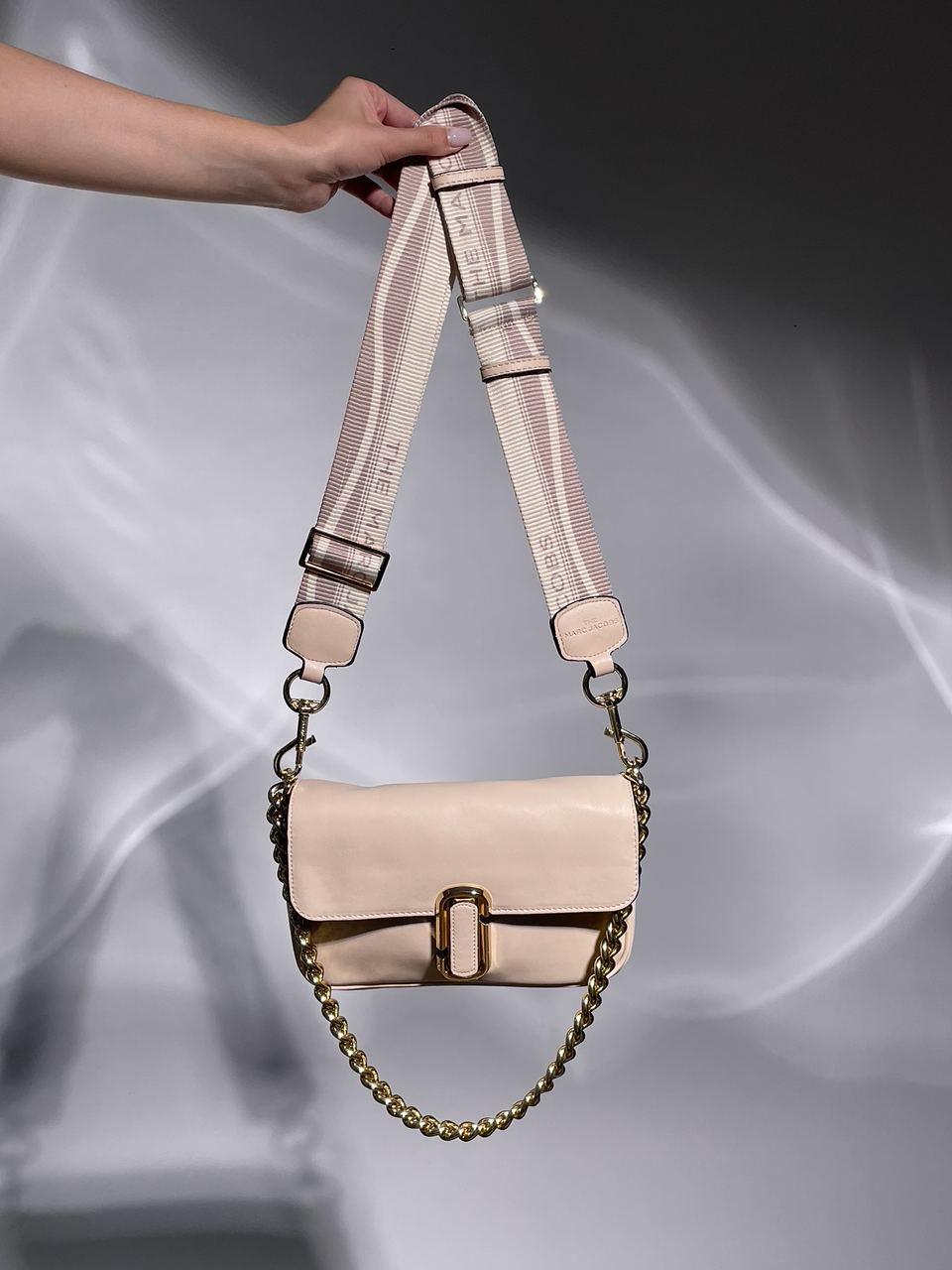 Жіноча подарункова сумка крос-боді Marc Jacobs The J Marc Shoulder Bag Cream  (кремова) KIS02173 модна top